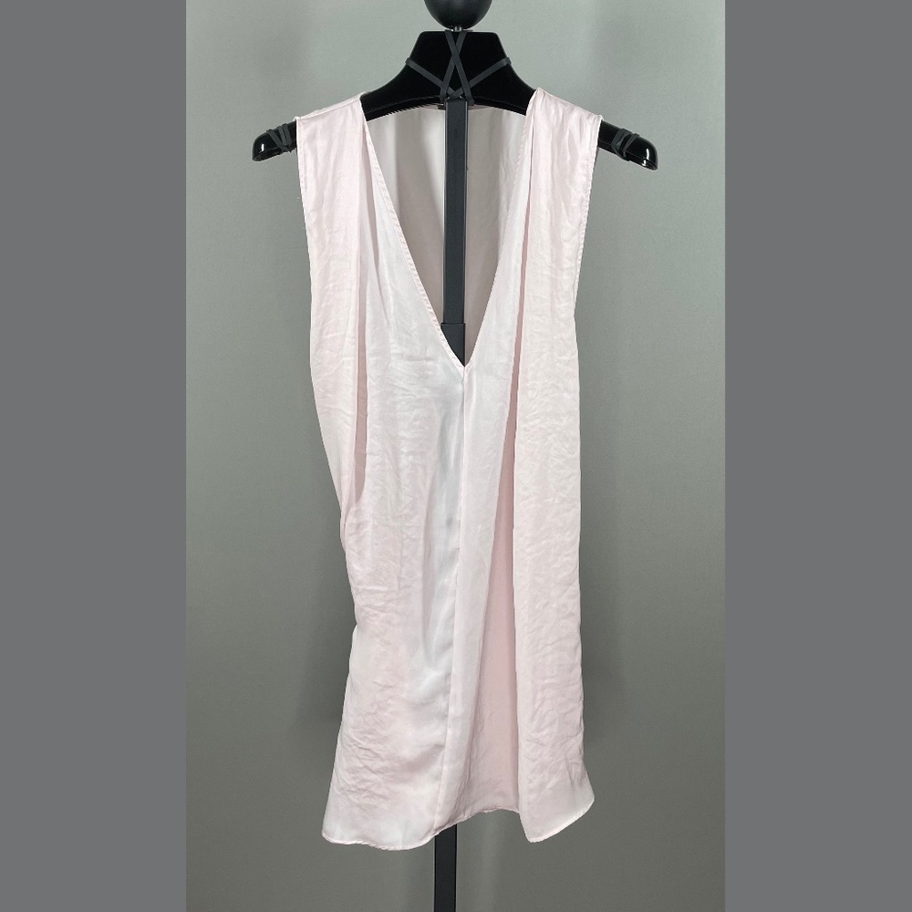 Free People Shirt Womens XS pink satin tunic boho casual